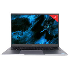 Ноутбук DIGMA Pro Pactos 16", Intel Core i3-1215U, 16 Гб, SSD 256 Гб, Windows 11 Pro, темно-серый