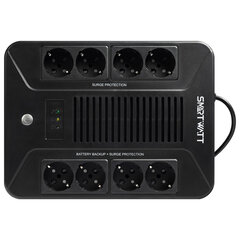 Источник бесперебойного питания SMARTWATT UPS SAFE PRO 1050, 1050 ВА (630 Вт), 8 розеток