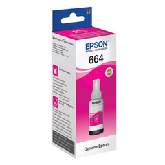 Чернила EPSON 664 (T6643) для СНПЧ Epson L100/<wbr/>L110/<wbr/>L200/<wbr/>L210/<wbr/>L300/<wbr/>L456/<wbr/>L550, пурпурные, ОРИГИНАЛЬНЫЕ