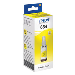 Чернила EPSON 664 (T6644) для СНПЧ Epson L100/<wbr/>L110/<wbr/>L200/<wbr/>L210/<wbr/>L300/<wbr/>L456/<wbr/>L550, желтые, ОРИГИНАЛЬНЫЕ