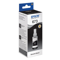 Чернила EPSON 673 (T6731) для СНПЧ Epson L800/<wbr/>L805/<wbr/>L810/<wbr/>L850/<wbr/>L1800, черные, ОРИГИНАЛЬНЫЕ