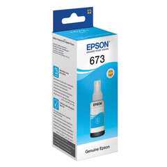 Чернила EPSON 673 (T6732) для СНПЧ Epson L800/<wbr/>L805/<wbr/>L810/<wbr/>L850/<wbr/>L1800, голубые, ОРИГИНАЛЬНЫЕ