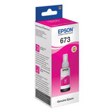 Чернила EPSON 673 (T6733) для СНПЧ Epson L800/L805/L810/L850/L1800, пурпурные, ОРИГИНАЛЬНЫЕ