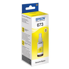 Чернила EPSON 673 (T6734) для СНПЧ Epson L800/<wbr/>L805/<wbr/>L810/<wbr/>L850/<wbr/>L1800, желтые, ОРИГИНАЛЬНЫЕ