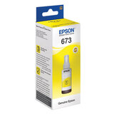 Чернила EPSON 673 (T6734) для СНПЧ Epson L800/L805/L810/L850/L1800, желтые, ОРИГИНАЛЬНЫЕ