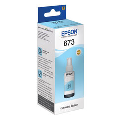 Чернила EPSON 673 (T6735) для СНПЧ Epson L800/<wbr/>L805/<wbr/>L810/<wbr/>L850/<wbr/>L1800, светло-голубые, ОРИГИНАЛЬНЫЕ