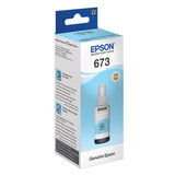 Чернила EPSON 673 (T6735) для СНПЧ Epson L800/L805/L810/L850/L1800, светло-голубые, ОРИГИНАЛЬНЫЕ