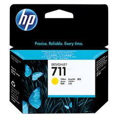 Картридж струйный для плоттера HP (CZ132A) DesignJet T120/<wbr/>T520, №711, желтый, оригинальный