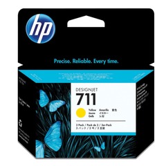 Картридж струйный для плоттера HP (CZ136A) Designjet T120/<wbr/>520, №711, желтый, комплект 3 шт. х 29 мл, оригинальный