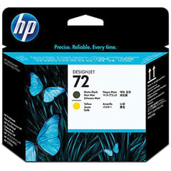 Головка печатающая для плоттера HP (C9384A) Designjet T610/<wbr/>795/<wbr/>1100 и др., №72, черная матовая и желтая, оригинальная