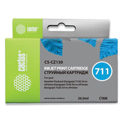 Картридж струйный CACTUS (CS-CZ130) для плоттеров HP DesignJet T120/<wbr/>T520, голубой