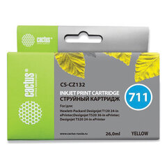 Картридж струйный CACTUS (CS-CZ132) для плоттеров HP DesignJet T120/<wbr/>T520, желтый