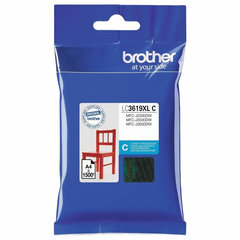 Картридж струйный BROTHER (LC3619XLC) для MFC-J3530DW/<wbr/>J3930DW, голубой, оригинальный, ресурс 1500 страниц