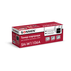 Картридж лазерный SONNEN (SH-W1106A) С ЧИПОМ для HP Laser107/<wbr/>135 ВЫСШЕЕ КАЧЕСТВО, черный, 1000 страниц, 363970