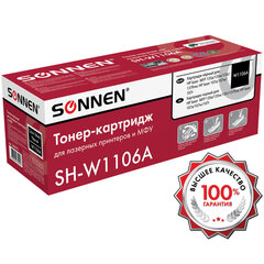 Картридж лазерный SONNEN (SH-W1106A) С ЧИПОМ для HP Laser107/<wbr/>135 ВЫСШЕЕ КАЧЕСТВО, черный, 1000 страниц, 363970