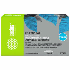 Картридж струйный CACTUS (CS-F6U16AE) для HP OfficeJet Pro 7740/<wbr/>8210/<wbr/>8218/<wbr/>8710, голубой