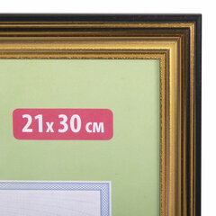 Рамка 21&times;30 см небьющаяся, пластик, багет 20 мм, BRAUBERG &laquo;HIT3&raquo;, золото, 390990