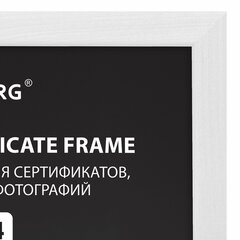 Рамка 21&times;30 см, дерево, багет 14 мм, BRAUBERG &laquo;Elegant&raquo;, белая, акриловый экран, 391294