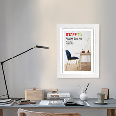 Рамка 30&times;40 см, небьющаяся, багет 30 мм, МДФ, STAFF &laquo;Style&raquo;, белая, 391339