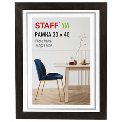 Рамка 30&times;40 см, небьющаяся, багет 30 мм, МДФ, STAFF &laquo;Style&raquo;, цвет венге, 391340