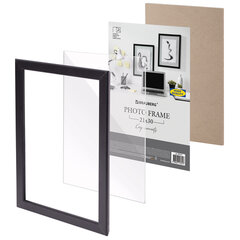 Рамка 21&times;30 см небьющаяся, аналог IKEA, багет 21 мм, МДФ, BRAUBERG &laquo;Idea&raquo;, черная, 391371