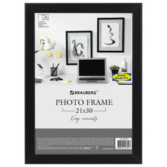 Рамка 21&times;30 см небьющаяся, аналог IKEA, багет 21 мм, МДФ, BRAUBERG &laquo;Idea&raquo;, черная, 391371