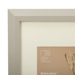 Рамка 21&times;30 см с паспарту 13&times;18 см, небьющаяся, аналог IKEA, багет 26 мм, МДФ, BRAUBERG &laquo;Zool&raquo;, серая, 391377