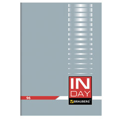 Тетрадь А4, 96 л., BRAUBERG скоба, клетка, обложка картон, &laquo;INDAY&raquo;, 400520