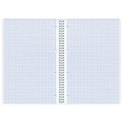 Тетрадь А4, 96 л., ОФИСМАГ, гребень, клетка, обложка картон, МОНОХРОМ, 402793