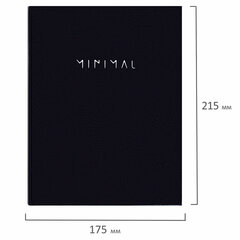 Тетрадь на кольцах А5 175&times;215 мм, 120 л., твердый картон, клетка, BRAUBERG &laquo;Minimal black&raquo;, 404713
