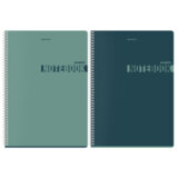 Тетрадь А4, 96 л., BRAUBERG, гребень, клетка, матовая ламинация, "NoteColor" (микс в спайке), 405316