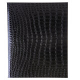Тетрадь бумвинил А5 48 л., скоба, офсет №1, клетка, с полями, "ЧЕРНАЯ Metallic", CROCO, HATBER, 072232