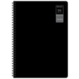 Тетради ДЭК А4 96 л. КОМПЛЕКТ 2 шт., BRAUBERG, гребень, клетка, 80 г/м2, Soft-Touch, "Black Classic", 405584