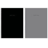 Тетрадь А4, 120 л., BRAUBERG, гребень, клетка, матовая ламинация, "Minimal Classic", 405640