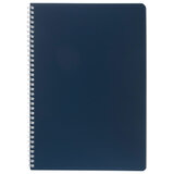 Тетрадь А4 96 л., HATBER, гребень, клетка, Soft-touch ламинация, SoloMatte "Сапфир", 092883