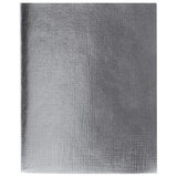 Тетрадь бумвинил А5 48 л., скоба, офсет №1, клетка, с полями, СЕРЕБРО, "Metallic", HATBER, 058960