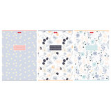 Тетрадь А4, 80 л., HATBER, скоба, клетка, Soft-touch ламинация, "Музыка цветов" (микс в спайке), 093514