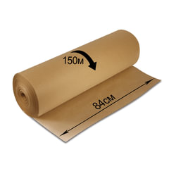 Крафт-бумага в рулоне, 840 мм x 150 м, плотность 78 г/<wbr/>м<sup>2</sup>, Марка А (Коммунар), BRAUBERG, 440147