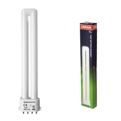 Лампа люминесцентная OSRAM DULUX S/<wbr/>E 11W/<wbr/>21-840, 11 Вт, U-образная, холодный белый свет, цоколь 2G7