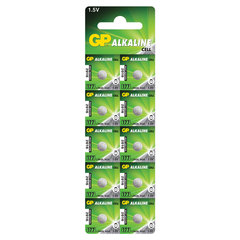 Батарейка GP Alkaline (отрывной блок), 177 (G4, LR626), алкалиновая, 1 шт., блистер, 177FRA-2C10