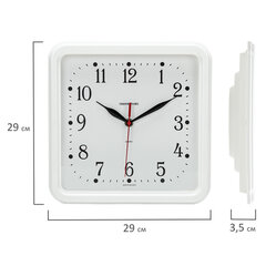 Часы настенные TROYKATIME (TROYKA) 81810835, квадрат, белые, белая рамка, 26&times;26&times;3,5 см