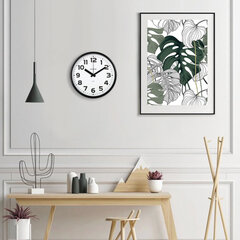 Часы настенные TROYKATIME (TROYKA) 91900945, круг, белые, черная рамка, 23&times;23&times;4 см