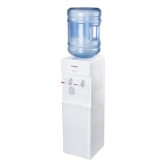 Кулер для воды SONNEN FS-01, напольный, НАГРЕВ/<wbr/>ОХЛАЖДЕНИЕ ЭЛЕКТРОННОЕ, 2 крана, белый, 452419