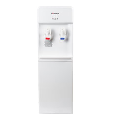 Кулер для воды SONNEN FS-01, напольный, НАГРЕВ/<wbr/>ОХЛАЖДЕНИЕ ЭЛЕКТРОННОЕ, 2 крана, белый, 452419