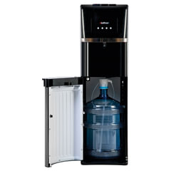 Кулер для воды HOTFROST 35AEN, напольный, НАГРЕВ/<wbr/>ОХЛАЖДЕНИЕ ЭЛЕКТРОННОЕ, 1 кран (3 кнопки), черный/<wbr/>серебро, 120203502