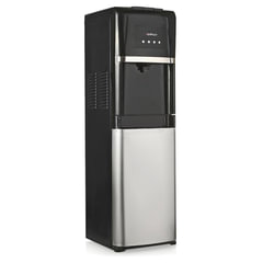 Кулер для воды HOTFROST 35AEN, напольный, НАГРЕВ/<wbr/>ОХЛАЖДЕНИЕ ЭЛЕКТРОННОЕ, 1 кран (3 кнопки), черный/<wbr/>серебро, 120203502