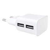 Зарядное устройство сетевое (220 В) RED LINE NT-2A, 2 порта USB, выходной ток 2,1 А, белое