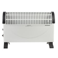 Обогреватель-конвектор SONNEN Y-02S, 1500 Вт, 3 режима работы, белый/<wbr/>черный, 453494