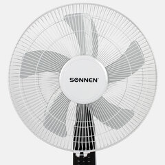 Вентилятор напольный, 3 режима, пульт ДУ, SONNEN TF-45W-40-520, d=40 см, 45 Вт, белый, 454788