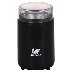 Кофемолка KITFORT КТ-1314, мощность 150 Вт, вместимость 60 г, пластик, черный